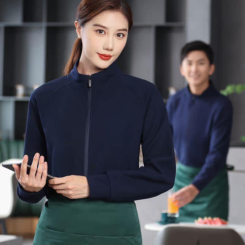 仕事着 制服 作業着 業務用 ユニフォーム スウェット パーカー ジャケット トップス エプロン 前掛け ..