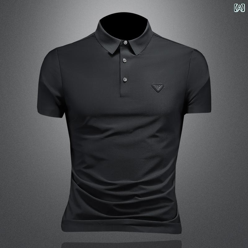 ポロシャツ メンズ 半袖シャツ シームレス 大きいサイズ 薄手 ソフトタッチ 軽量 夏 スリムフィット シンプル カジュアル デイリー スポーツ ゴルフ レジャー リゾート 休日