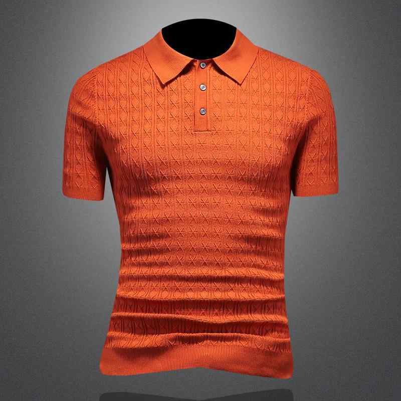 ポロシャツ 男性用 メンズ ニットシャツ 薄手 半袖 夏 大きいサイズ スリムフィット ソフトタッチ 軽量..