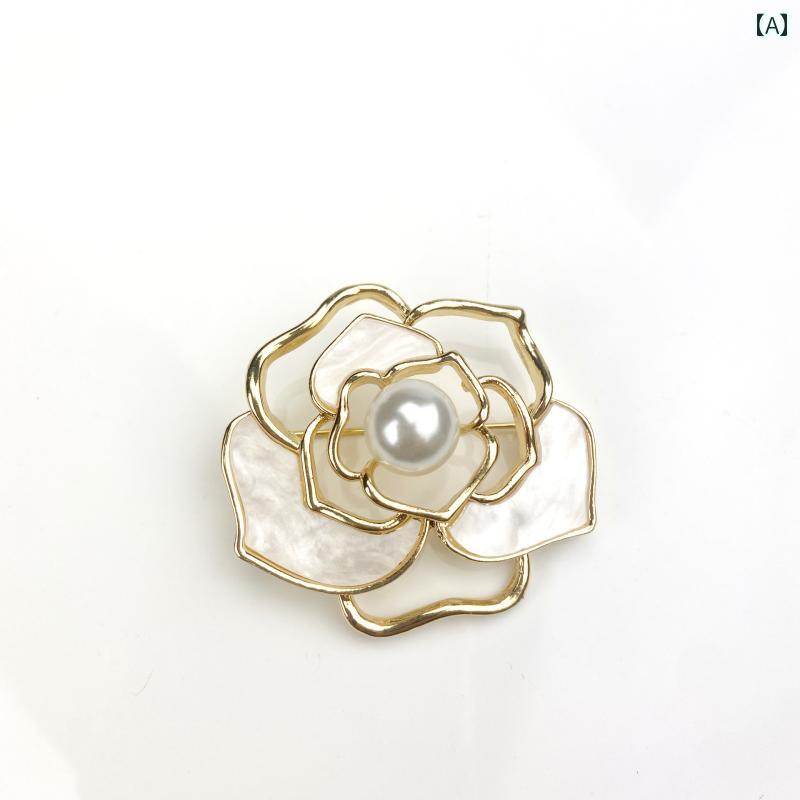 ブローチ セレモニー 卒業式 入学式 胸飾り レディース アクセサリー 薔薇 ローズ ばら エレガント クラシック フローラル 合金 金メッキ 人工宝石 パール ラインストーン ピン バッジ ドレスアップ 高級 華やか