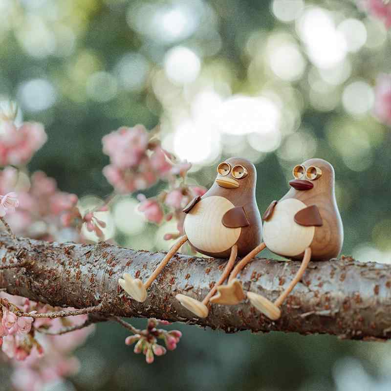 インテリア 置物 足の長い 鳥 動物 ワークショップ 無垢材 装飾 デイリー ギフト ホーム デスク トップ ミニチュア 北欧風 かわいい シンプル モダン