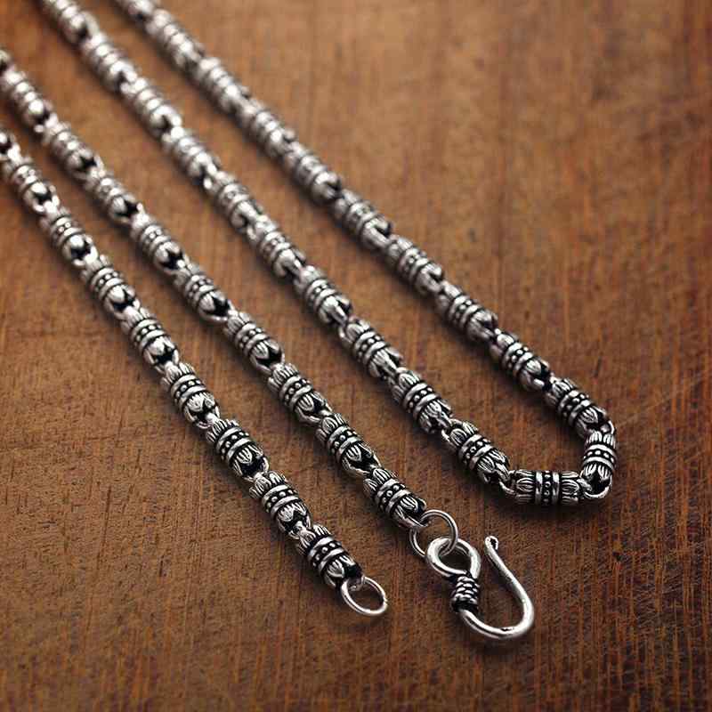 ネックレス かっこいい スター リング シルバー ロータス レトロ 個性 男性 誇張 鎖骨 チェーン カップ..