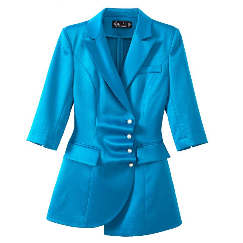 レディース 半袖 ジャケット アンクルパンツ キャミソール 通勤 仕事着 式典 美脚 スタイリッシュ 上品 きれいめ かわいい 大人 デート イベント パーティー セレモニー 祝賀 会食 ディナー フォーマル 衣装(4)