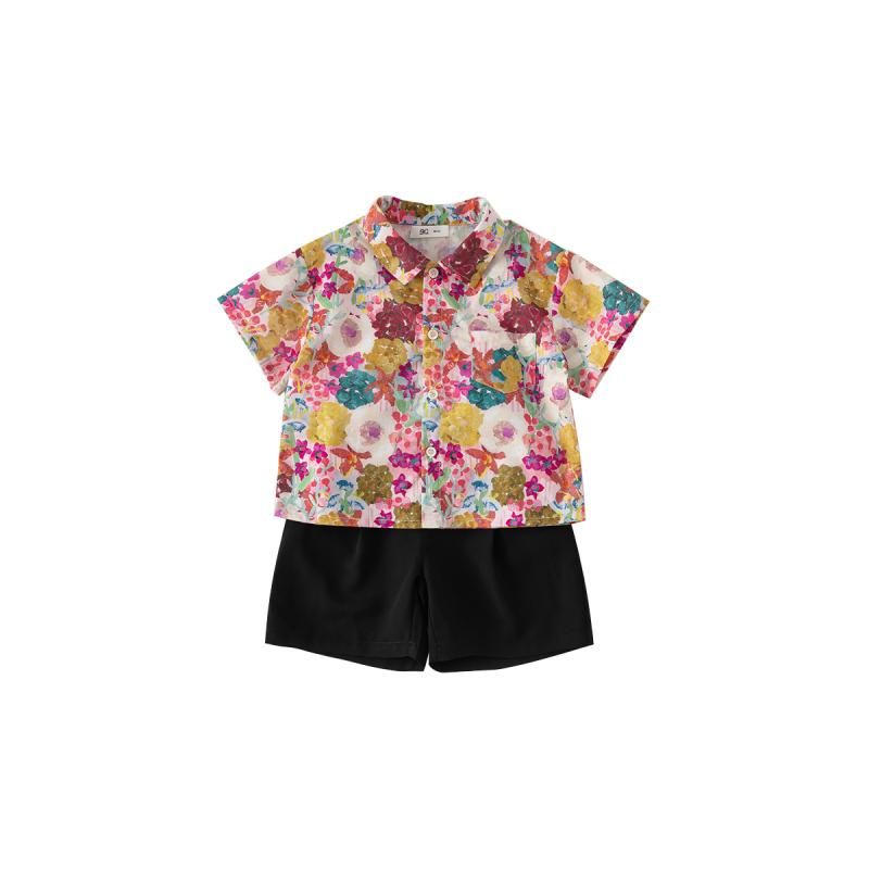 キッズファッション トップス シャツ ツーピース セット ショート パンツ ズボン 半袖 かわいい カジュアル 普段着 サマーコーデ 幼児 子供 夏