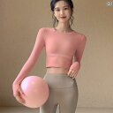フィットネス ウエア レディース オールシーズン ヨガ ピラティス トレーニング ウェア トップス ナイロン 長袖 タイト フィット