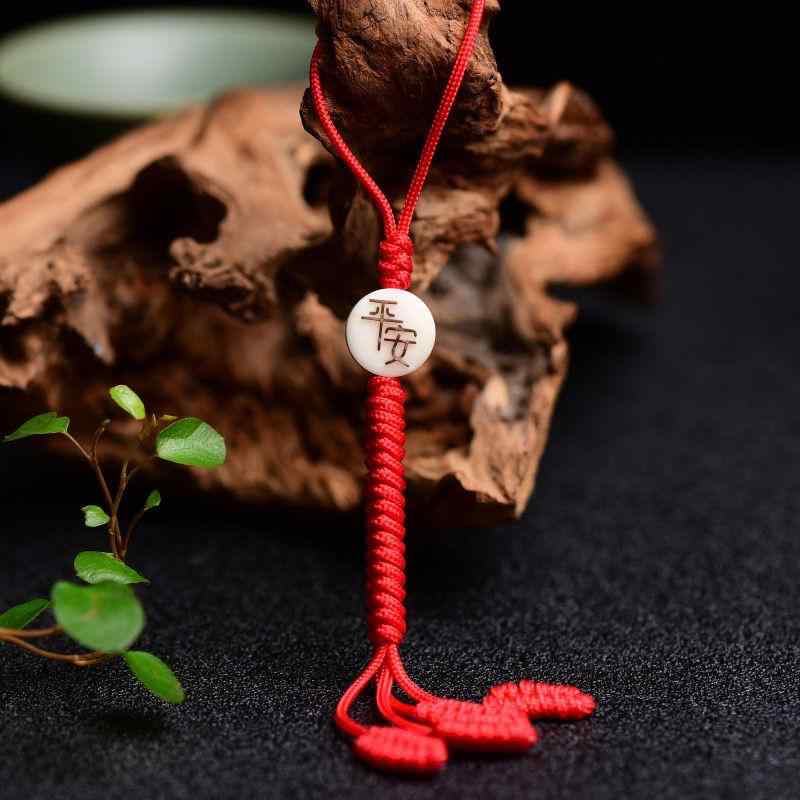中国風 アクセサリー 置き物 メンズ レディース 手織り ノット レッド ロープ キーホルダー シンプル スクール バッグ 車 キー ペンダント カップル ジュ...