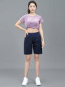レディース スポーツ トレーニング ミッド パンツ ゆったり スリム 夏用 薄手 ストレート ハイウエスト カジュアル ランニング フィットネス 5分丈 ショー...