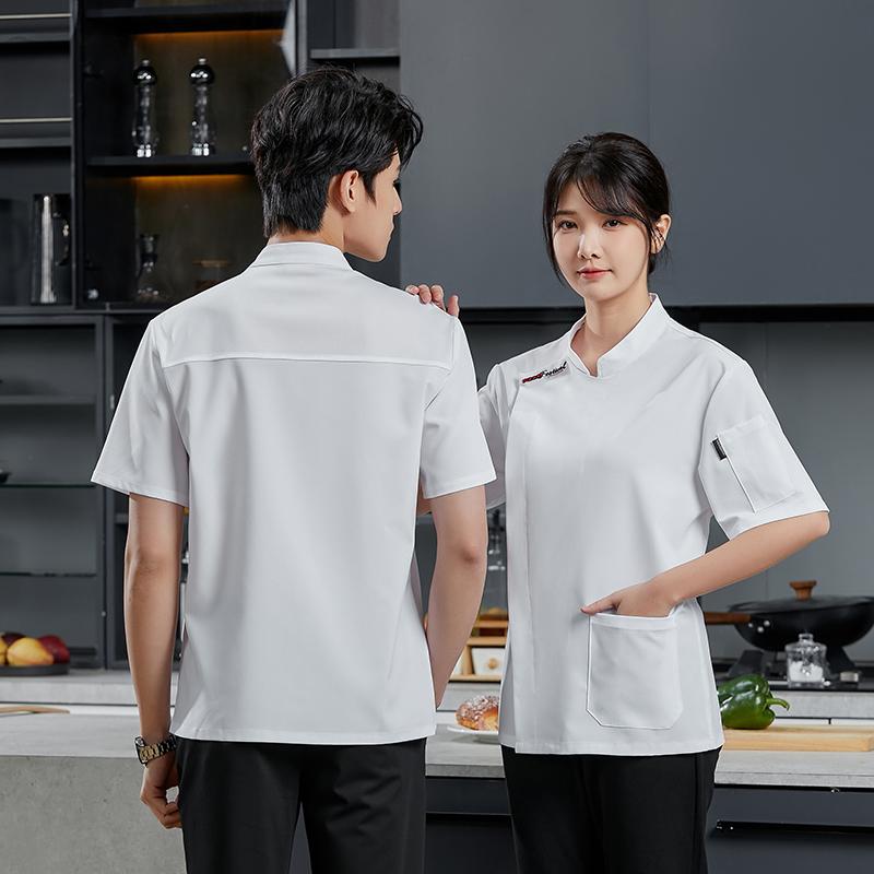 コック服 ホテルスタッフ ユニフォーム 厨房 制服 洋食屋 レストラン シェフ ユニフォーム 半袖 夏 速乾 通気性 ケータリング ホテル ケーキ キッチン シェフ 作業着 メンズ レディース 薄手