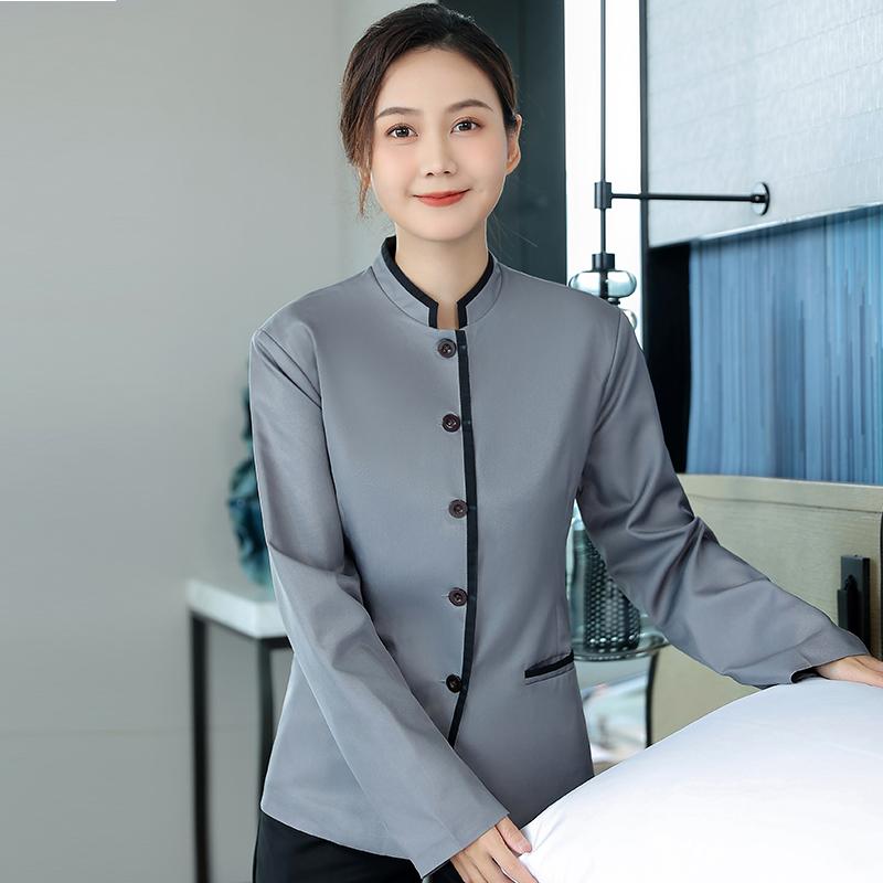 ホテル 清掃 スタッフ 作業着 長袖 レディース 秋冬服 不動産 ショッピング モール ハウス クリーニン..