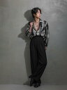 ラテン ダンス 練習着 メンズ モダンダンス 社交ダンス 練習シャツ プリント トップス フラメンコ サンバ ルンバ チャチャ