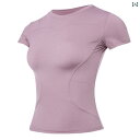 ランニング レディース Tシャツ ヨガ 夏用 アウトドア スポーツ フィットネス 半袖 スリム ナイロン 女性用 通気性 速乾 吸湿性 吸汗性 伸縮性
