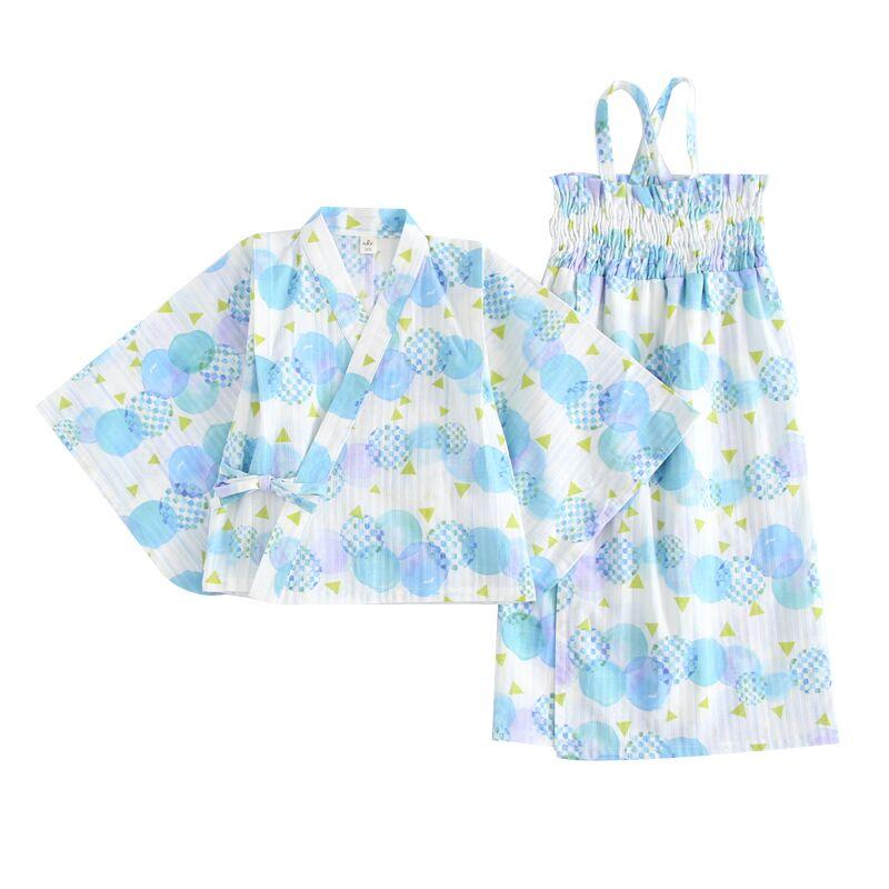 キッズ ファッション 甚平 浴衣 着物 スウェット スーツ セット パンツ ショート ウェア ナイト ルーム..