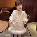 幼児 子供服 キッズ 女の子 ガールズ 中華風 チャイナ風 2点セット シャツ ワンピース かわいい ドレス キルティング裏地 冬