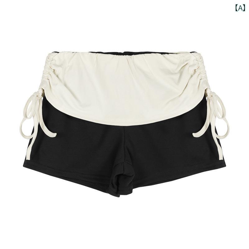 ショートパンツ 短パン 夏 ハイウエスト シンプル カジュアル リゾートウェア アウトドア レディース ファッション