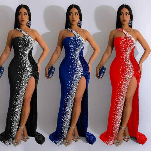 レディース ファッション アメリカンファッション 婦人服 女性用 ソリッドカラー スパンコール ノースリーブ スカート ドレス レディース ファッション アメリカンファッション 婦人服 女性用 ソリッドカラー スパンコール ノースリーブ スカート ドレス