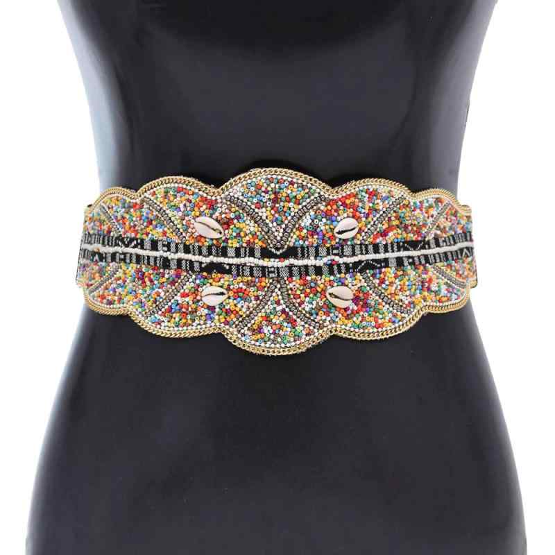 ベリーダンス ウエスト チェーン エスニック ウエスト バンド チベット レトロ ライス ビーズ アクセサ..