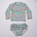 水着 赤ちゃん用品 キッズ 子供 キュート 長袖 日焼け対策 スプリット 女の子 おしゃれ かわいい ガールズ 海 プール レジャー