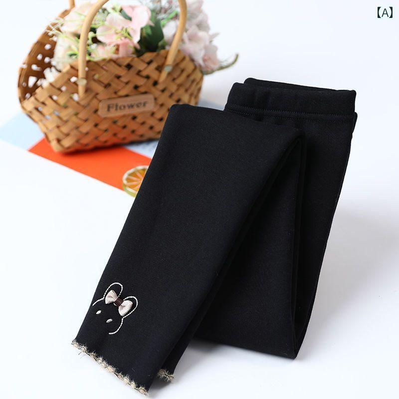 子供服 女の子 パンツ レギンス カジュアルパンツ 春秋冬 裏起毛 暖かい カジュアル シンプル ホームウェア アウトドア 通園 通学 キッズ