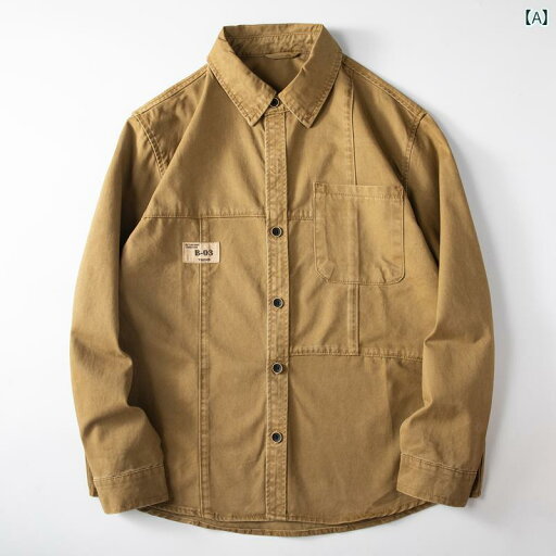 メンズ ジャケット 男性 ファッション 春 長袖 ゆったり 大きいサイズ トップス ワーク シャツ カジュアル メンズ ジャケット 男性 ファッション 春 長袖 ゆったり 大きいサイズ トップス ワーク シャツ カジュアル