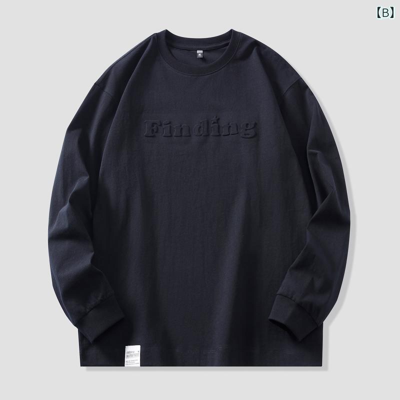 メンズ 男性 ファッション トップス 長袖 カジュアル スウェット トレーナー 春秋 プルオーバー ラウンドネック レジャー シンプル コットン ウール