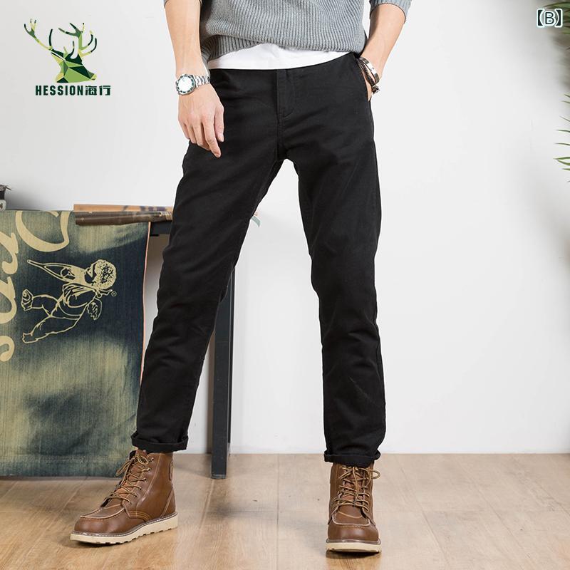 カジュアル パンツ メンズ 男性 アウトドア 登山 ミリタリー 作業着 ズボン ロング パンツ オールシーズン カーキ 春秋 スリムフィット レトロ