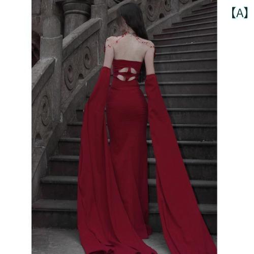 ワンピース リゾート 大人 レディース センス ワンショルダー ドレス ロング スカート ウエスト チュー..