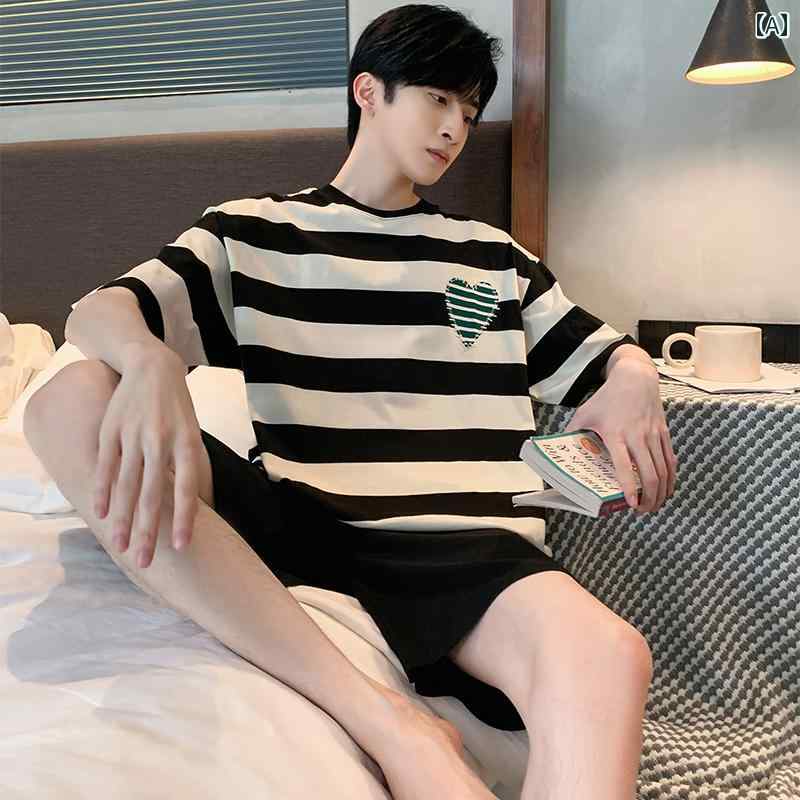 パジャマ メンズ 部屋着 ルームウェア ナイトウェア おしゃれ リラックス セットアップ カジュアル 上下セット 夏 半袖 薄手 ティーンエイジャー シンプル