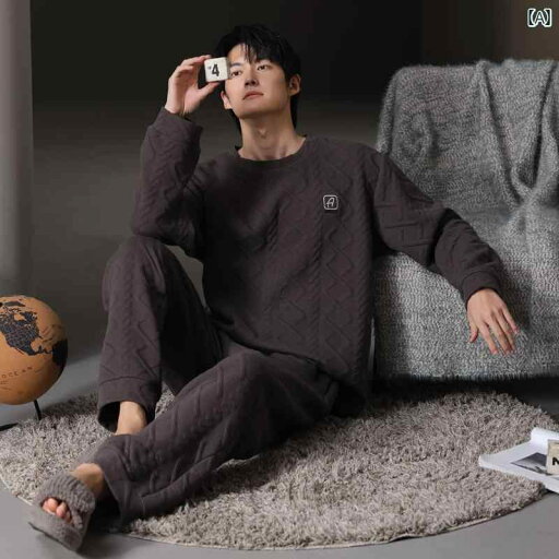 パジャマ 部屋着 ルームウェア メンズ 紳士服 ナイトウェア おしゃれ カジュアル シンプル リラックス セットアップ 上下セット 厚手 秋冬 高級感 ホーム パジャマ 部屋着 ルームウェア メンズ 紳士服 ナイトウェア おしゃれ カジュアル シンプル リラックス セットアップ 上下セット 厚手 秋冬 高級感 ホーム
