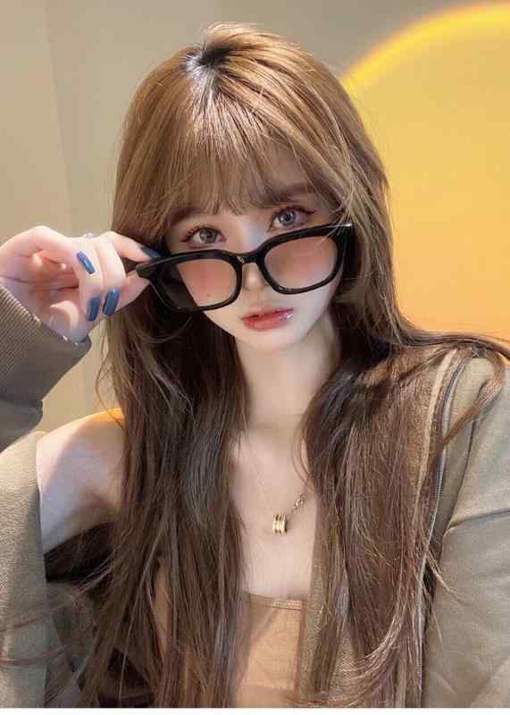 サングラス アイウェア ブラック フレーム ブラウン グラデーション レディース メンズ ハイエンド 透明感 紫外線対策 保護 おしゃれ シンプル(4)