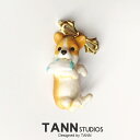 ブローチ レディース アクセサリー メンズ コーギー 犬 子犬 靴下をくわえた かわいい 立体的 靴下をくわえた チャーム 学生向け 手作り風 ユニーク ギフト 個性的