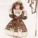 甘ロリ 姫ロリ レディース ファッション ガーリー ロリータ プリンセス キュート 長袖 スイート エレガント 春 ドレス ワンピース かわいい