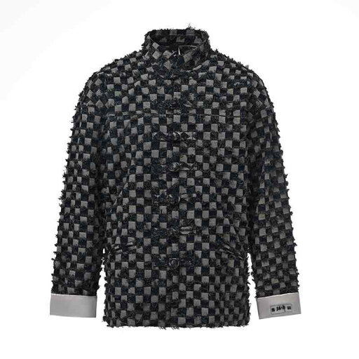 ジャケット 男性服 シャツ ブロックチェック 春秋 デニム チェッカーボード柄 ジャカード ダメージ加工 チャイナ デザイン 中国 伝統的 中華 メンズ カジュアル 唐装 衣装 ヴィンテージライク サテン 高級感 ジャケット 男性服 シャツ ブロックチェック 春秋 デニム チェッカーボード柄 ジャカード ダメージ加工 チャイナ デザイン 中国 伝統的 中華 メンズ カジュアル 唐装 衣装 ヴィンテージライク サテン 高級感