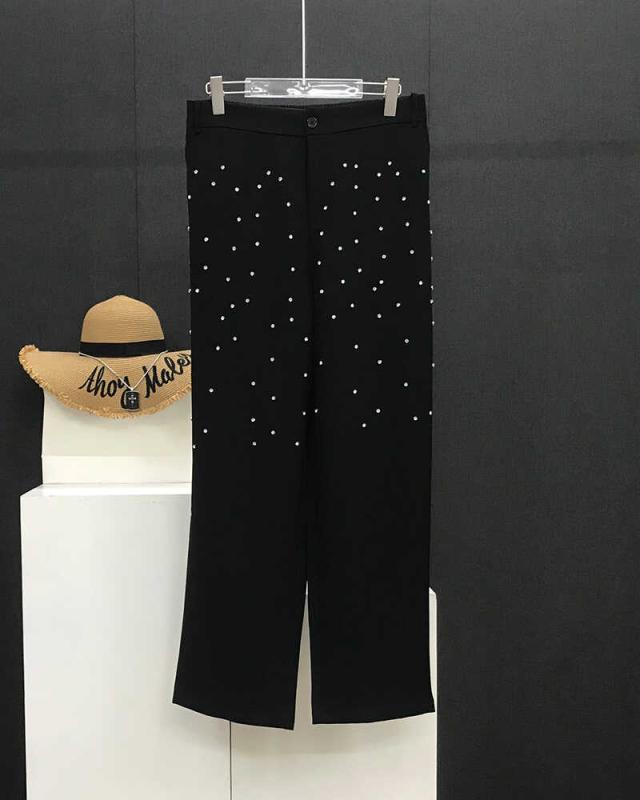 メンズ パンツ カジュアルパンツ ラインストーン付き ストレートパンツ ゆったりフィット カジュアル おしゃれ レジャー 休日 ルームウェア