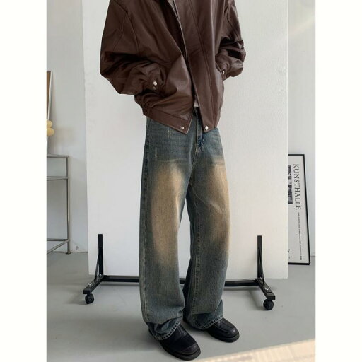メンズ 紳士服 ボトムス ズボン パンツ ストリート シンプル カジュアル 秋 レトロ ウォッシュ ダメージ ユーズド加工 ジーンズ デニム ジーパン メンズ 紳士服 ボトムス ズボン パンツ ストリート シンプル カジュアル 秋 レトロ ウォッシュ ダメージ ユーズド加工 ジーンズ デニム ジーパン