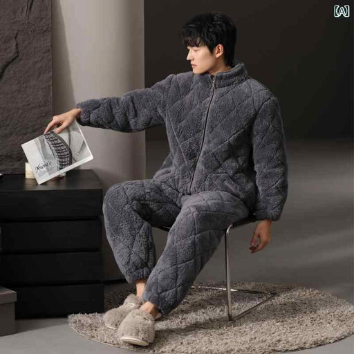 パジャマ メンズ 紳士服 部屋着 ルームウェア ナイトウェア おしゃれ リラックス セットアップ 上下セット 冬 厚手 キルティング 暖かい 防寒 ホーム パジャマ メンズ 紳士服 部屋着 ルームウェア ナイトウェア おしゃれ リラックス セットアップ 上下セット 冬 厚手 キルティング 暖かい 防寒 ホーム