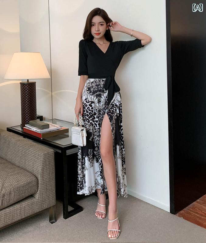 ファッション お姫様 ボヘミアン ロングスカート 旅行 レディース 韓国 水着 ブラウス 海辺スタイル 休日 ビーチ スカート Vネック 二種類ご用意