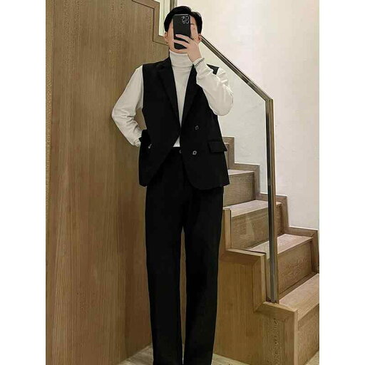 メンズ スーツ ベスト 春 チョッキ ジャケット 男性 韓国 ノースリーブ スーツ パンツ シングルブレスト かっこいい フォーマル メンズ スーツ ベスト 春 チョッキ ジャケット 男性 韓国 ノースリーブ スーツ パンツ シングルブレスト かっこいい フォーマル