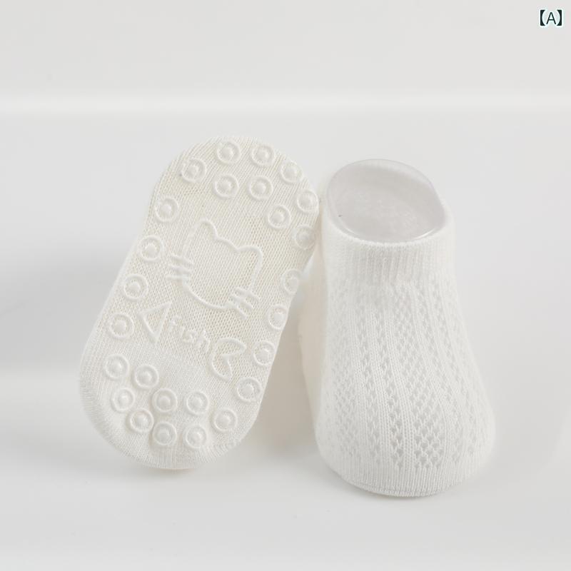 ベビーソックス 春夏 薄手 メッシュ ソックス 滑りにくい フロアソックス 幼児用 男の子用 女の子用 か..