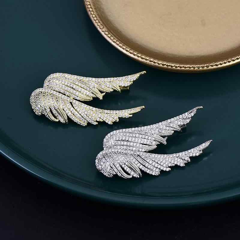 レディース ブローチ 入学式 セレモニー アクセサリー 天使の羽 ブローチ 翼 ハイエンド 個性的 羽 コ..