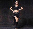 ベリーダンス 衣装 オリエンタル ダンス レディース ダンス ベリーダンス 練習 服 セット パフォーマンス 服 スカート スーツ オリエンタル ハイエンド イ...