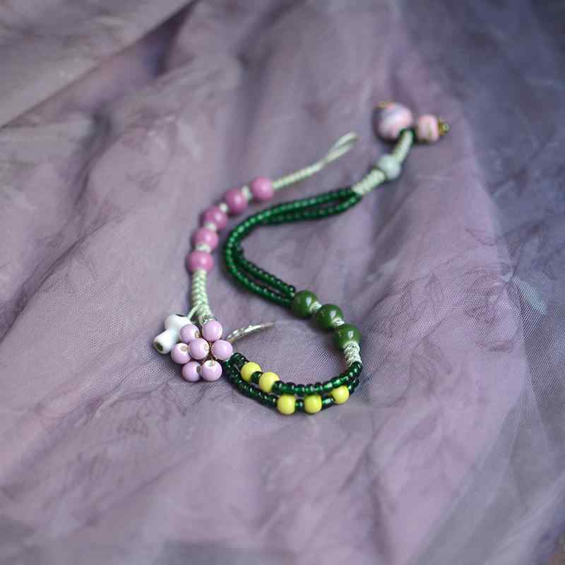 レディース アクセサリー 紫 蓮 森 キノコ セラミック ビーズ フェアリー ブレスレット バレンタイン ハッピー ギフト