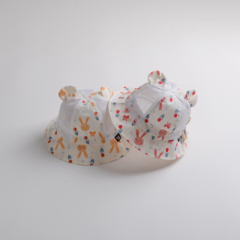 サンハット キッズ ベビー 帽子 かわいい ベビー サンハット 夏 メッシュ 帽子 サンシェード フィッシャーマン ハット 男の子 女の子 ベビー 薄手 約518ヶ月推奨赤ちゃん頭囲4347CM範囲