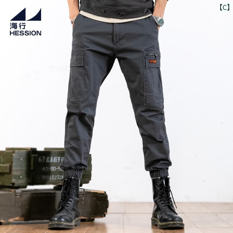 カジュアル パンツ メンズ 男性 アウトドア 登山 ミリタリー 作業着 ズボン ロング パンツ ゆったり オールシーズン 伸縮性 ワークウェア ミリタリー 春秋