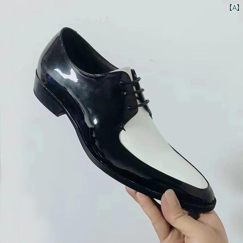 紳士靴 フォーマル レースアップ クラシック パテントレザー ポインテッドトゥ 英国 ビジネス カジュアル 革靴 メンズ 光沢 ダービー シューズ