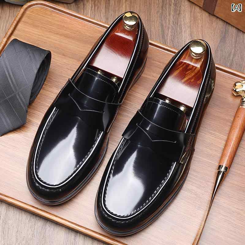 紳士靴 ローファー メンズ シューズ 高級 通気性良好 滑りにくい フォーマル カジュアル レザー モカシン エレガント ビジネス スタイリッシュ 通勤 面接