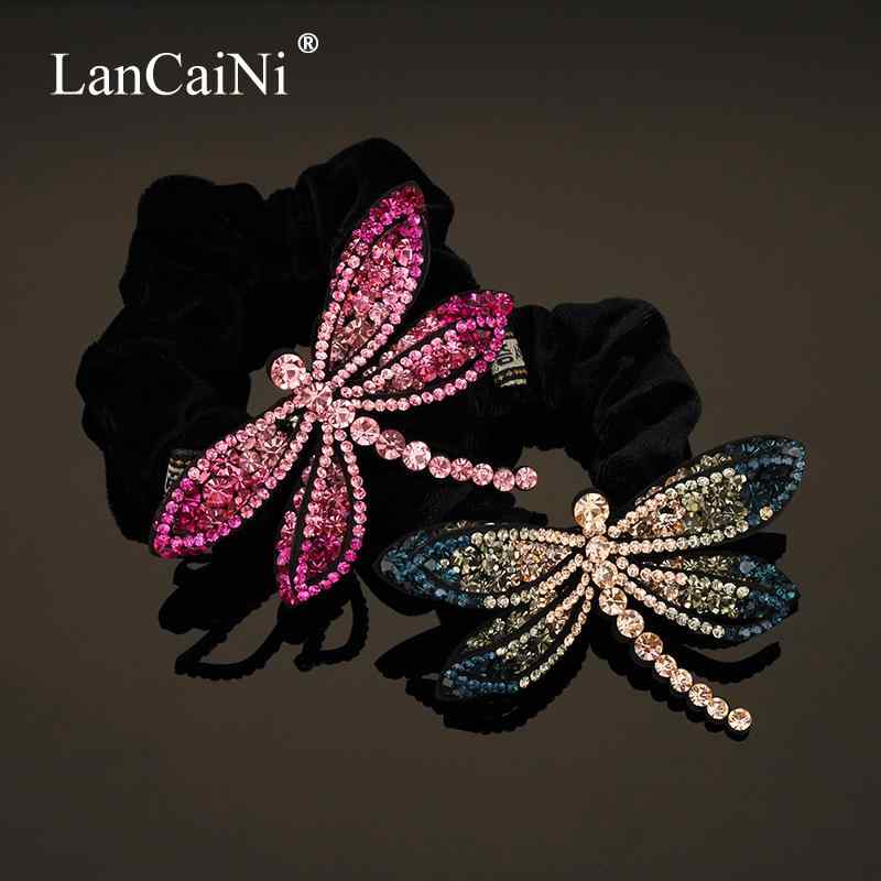 ヘアアクセサリー 高級感 ヘアバンド ヘアゴム 清楚感 おしゃれ フォーマル ラインストーン パーティー トンボモチーフ 上品 ポニーテール 大人かわいい