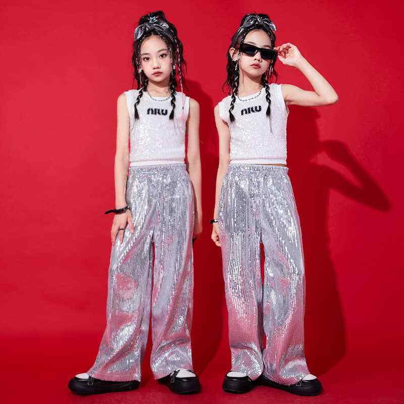 ジャズダンス 女の子 アバンギャルド 子供服 コスチューム ダンス衣装 パフォーマンス衣装 ヒップホップ ストリートダンス ユニフォーム チーム衣装 キッズ