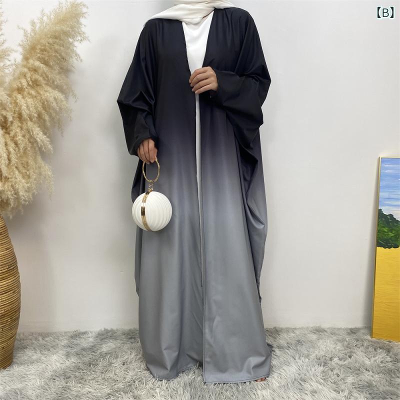 民族衣装 ファッション コートドレス トップス ガウン スカート ロング 女性 ローブ グラデーション カーディガン 衣料品 春 レディース