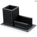 ペンホルダー ビジネス 事務用品 ペン 名刺ホルダー 木製 デスクトップ 文具 収納 ギフト インテリア 実用的 プレゼント ブラック ブラウン