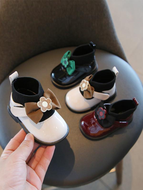 女の子 靴下 靴 春秋 ベビー ガールズ 幼児 かわいい プリンセス 小さい 革靴 ファッション 子供用 シューズ